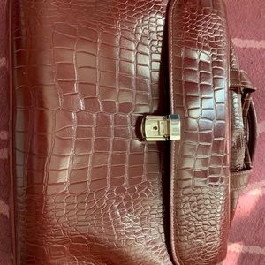 Siamod, Embossed Crocco Leather, 13" Leather Tablet Briefcase